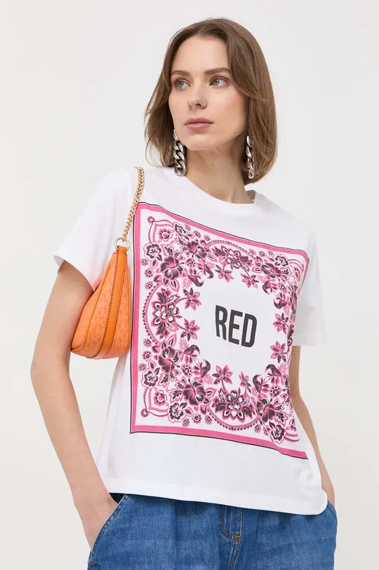 λευκό Βαμβακερό μπλουζάκι Red Valentino Γυναικεία