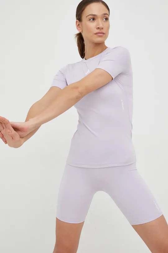 lila Adidas Performance edzős póló