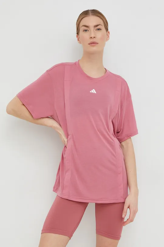 Μπλουζάκι προπόνησης εγκυμοσύνης adidas Performance Training Essentials ροζ