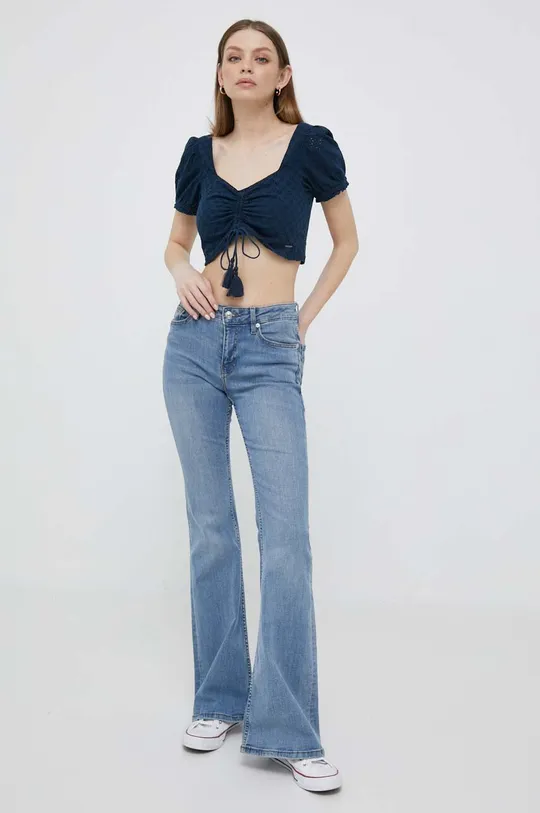 Pepe Jeans top in cotone Philana blu navy