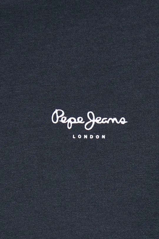črna Bombažna kratka majica Pepe Jeans Wimani