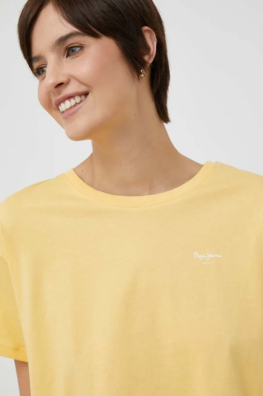 žltá Bavlnené tričko Pepe Jeans Wimani