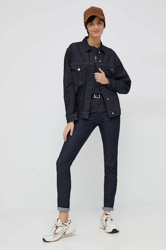 Βαμβακερό μπλουζάκι Pepe Jeans Wendy μαύρο
