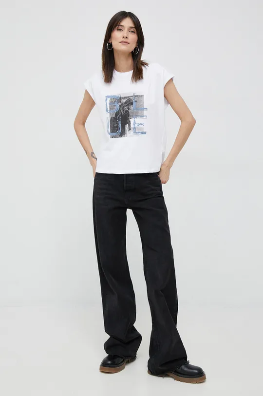 Pepe Jeans t-shirt bawełniany Marguerite biały