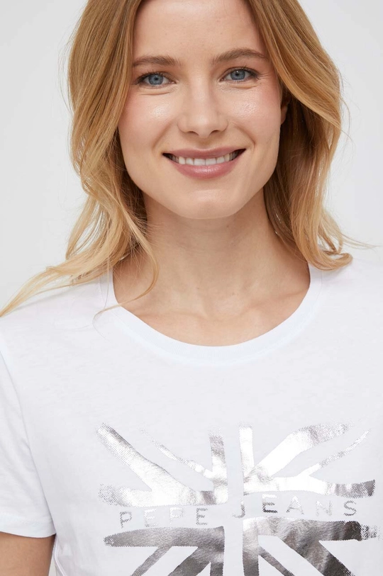 biały Pepe Jeans t-shirt bawełniany