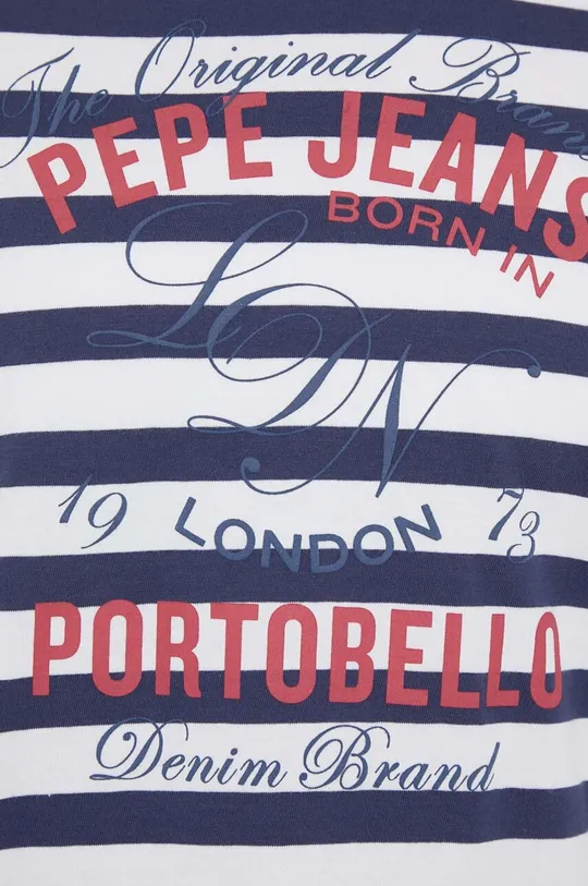 Βαμβακερό μπλουζάκι Pepe Jeans Navy Γυναικεία