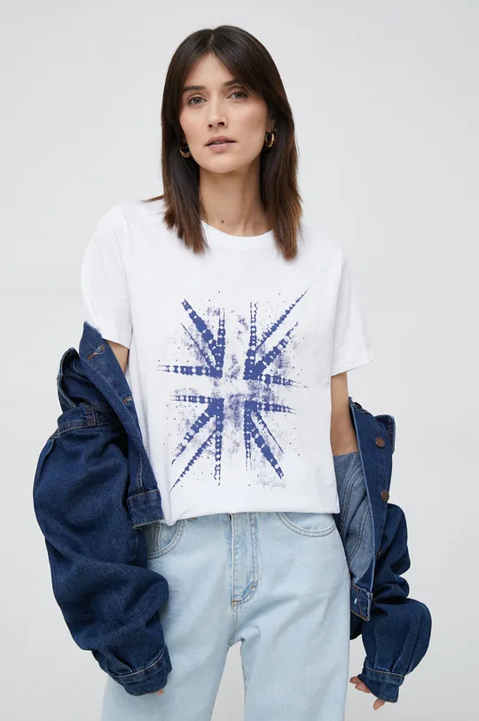 bianco Pepe Jeans t-shirt in cotone Mona Donna