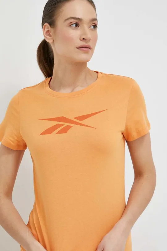 pomarańczowy Reebok t-shirt bawełniany