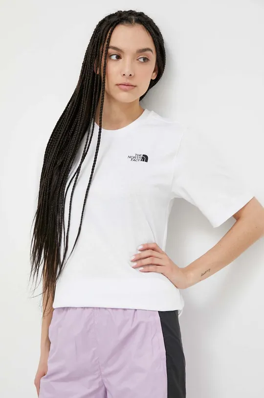 white The North Face cotton t-shirt