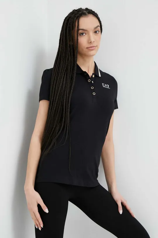 μαύρο Μπλουζάκι EA7 Emporio Armani Γυναικεία