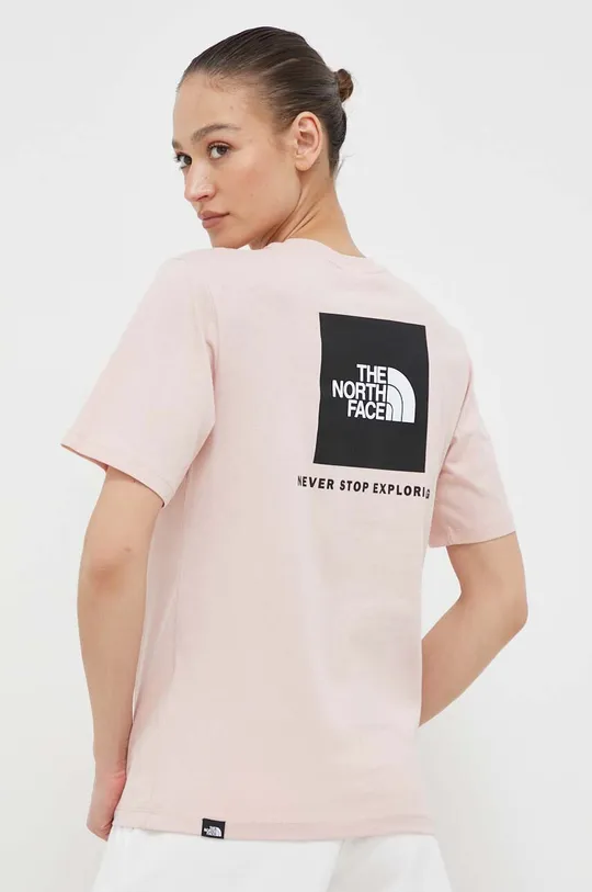 розовый Хлопковая футболка The North Face