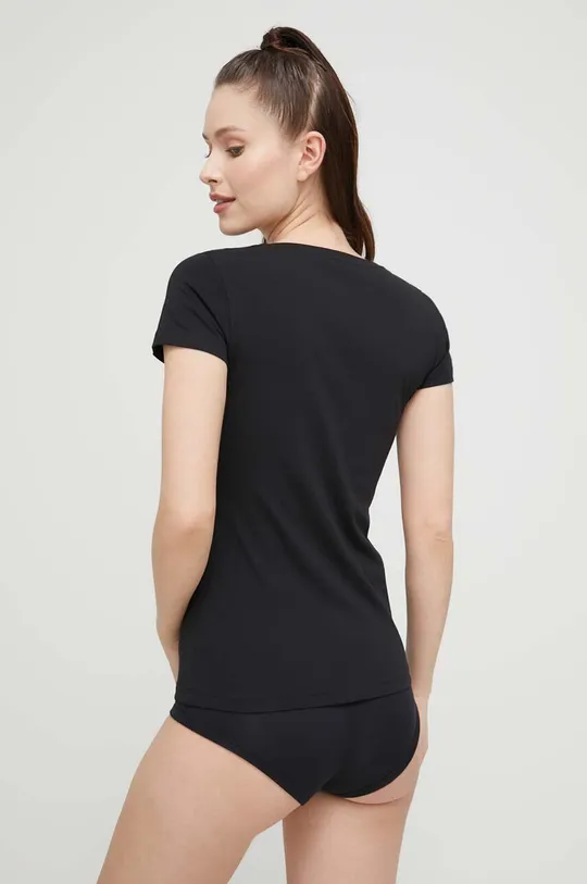 Homewear majica kratkih rukava Emporio Armani Underwear crna