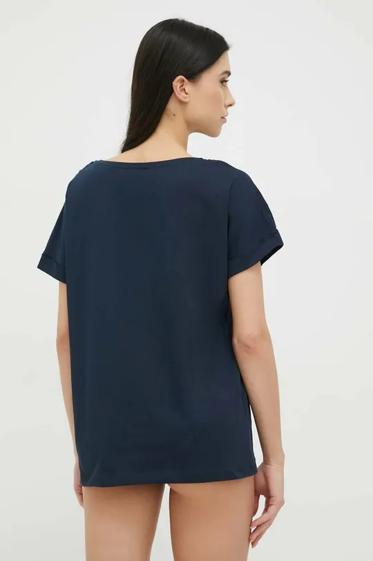 Бавовняна футболка lounge Emporio Armani Underwear темно-синій