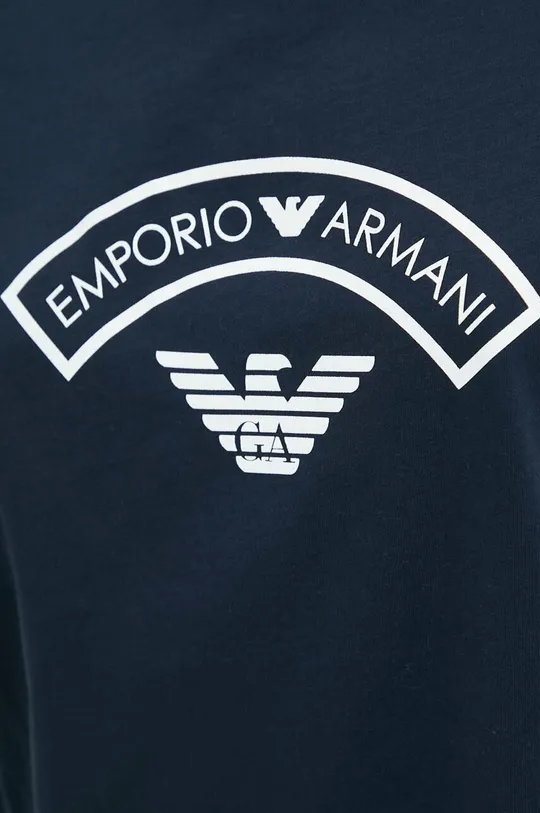 тёмно-синий Хлопковая футболка lounge Emporio Armani Underwear