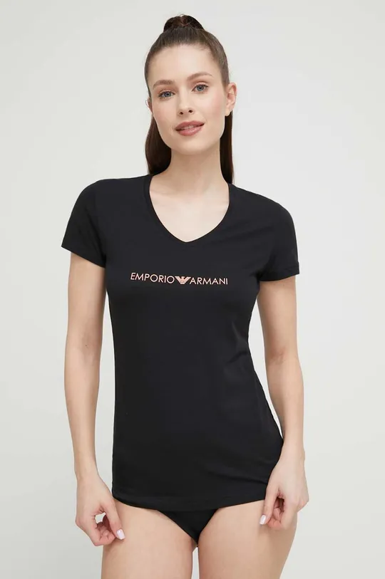 μαύρο Μπλουζάκι lounge Emporio Armani Underwear Γυναικεία