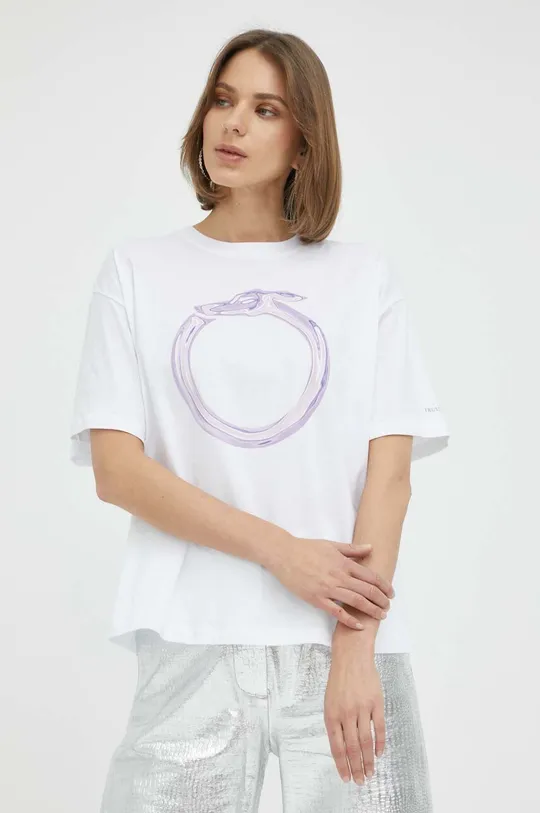 λευκό Βαμβακερό μπλουζάκι Trussardi Γυναικεία