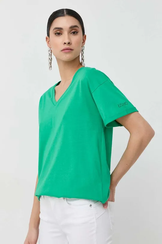 πράσινο Βαμβακερό μπλουζάκι Liu Jo Γυναικεία