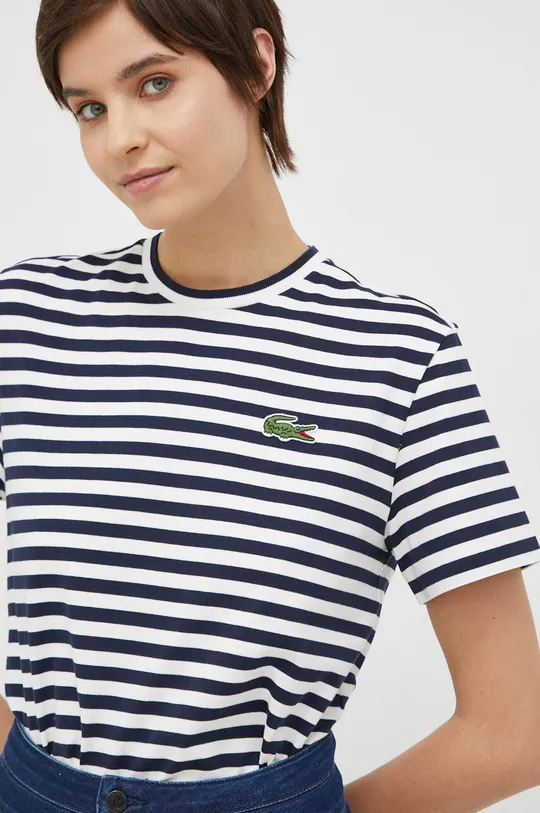 тъмносин Памучна тениска Lacoste