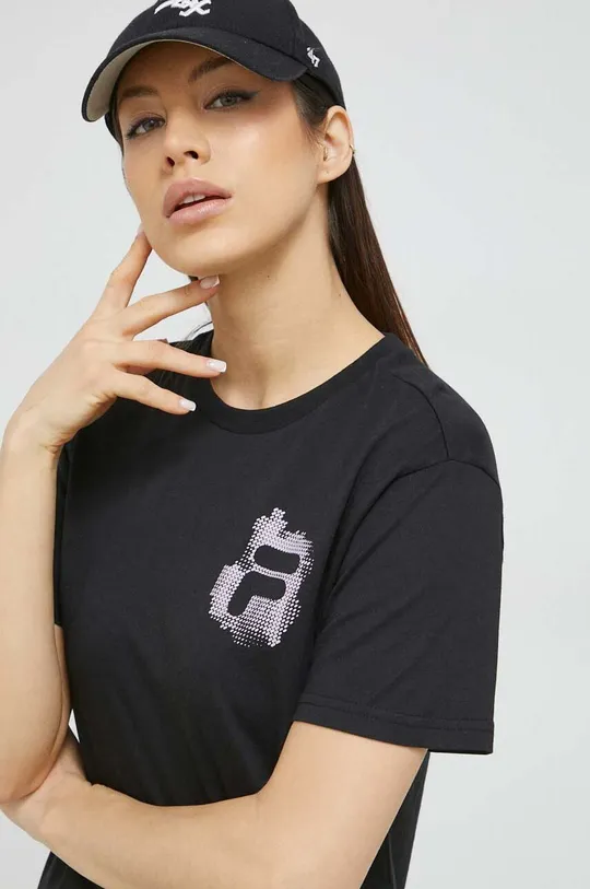 czarny Fila t-shirt bawełniany Damski