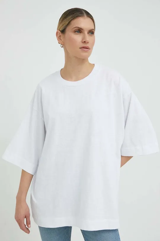 λευκό Βαμβακερό μπλουζάκι American Vintage Γυναικεία