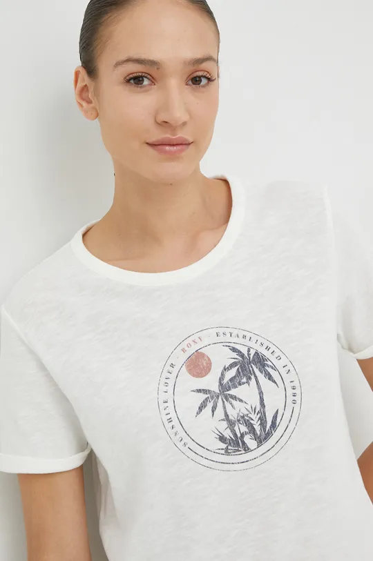 λευκό Μπλουζάκι Roxy Γυναικεία
