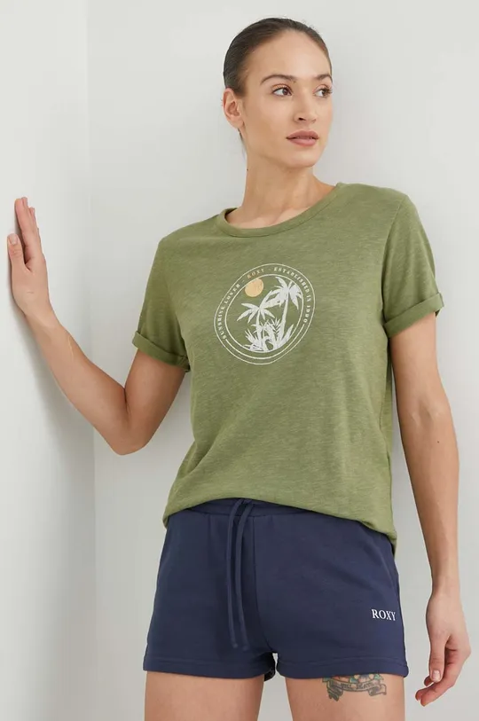 πράσινο Μπλουζάκι Roxy Γυναικεία