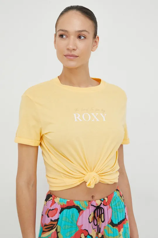 Pamučna majica Roxy  100% Pamuk