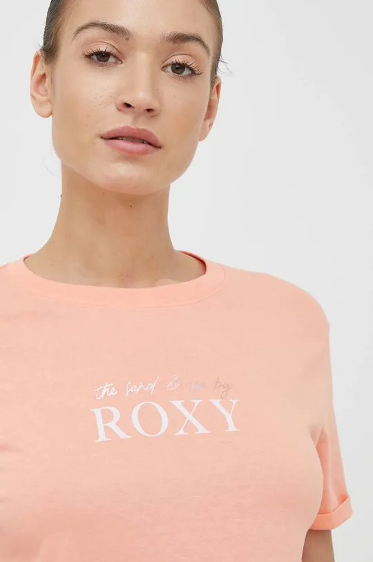 πορτοκαλί Βαμβακερό μπλουζάκι Roxy Γυναικεία