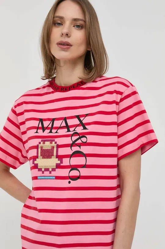 ροζ Βαμβακερό μπλουζάκι MAX&Co. x Tamagotchi