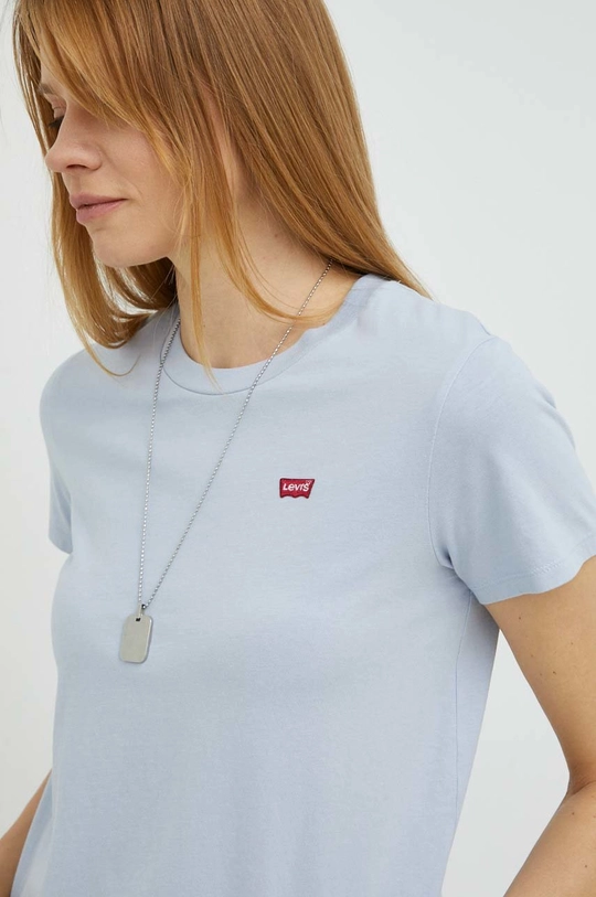 niebieski Levi's t-shirt bawełniany