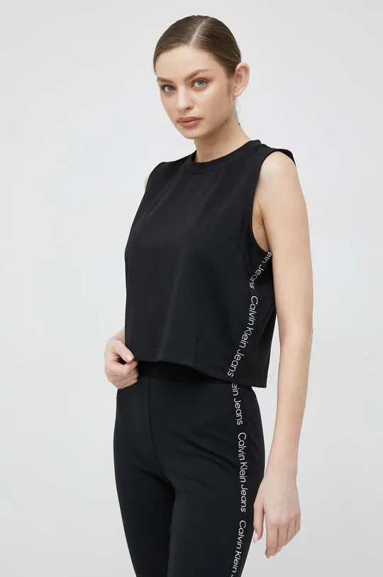 μαύρο Μπλουζάκι Calvin Klein Jeans Γυναικεία