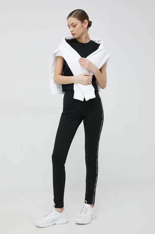 Kratka majica Calvin Klein Jeans črna