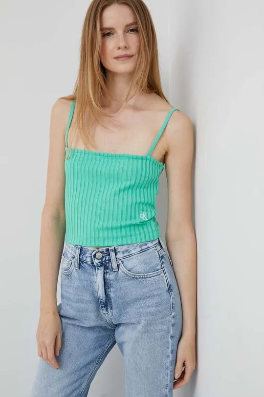 зелений Топ Calvin Klein Jeans