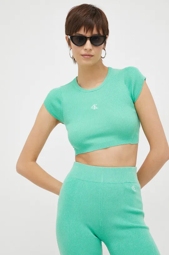 зелений Топ Calvin Klein Jeans Жіночий