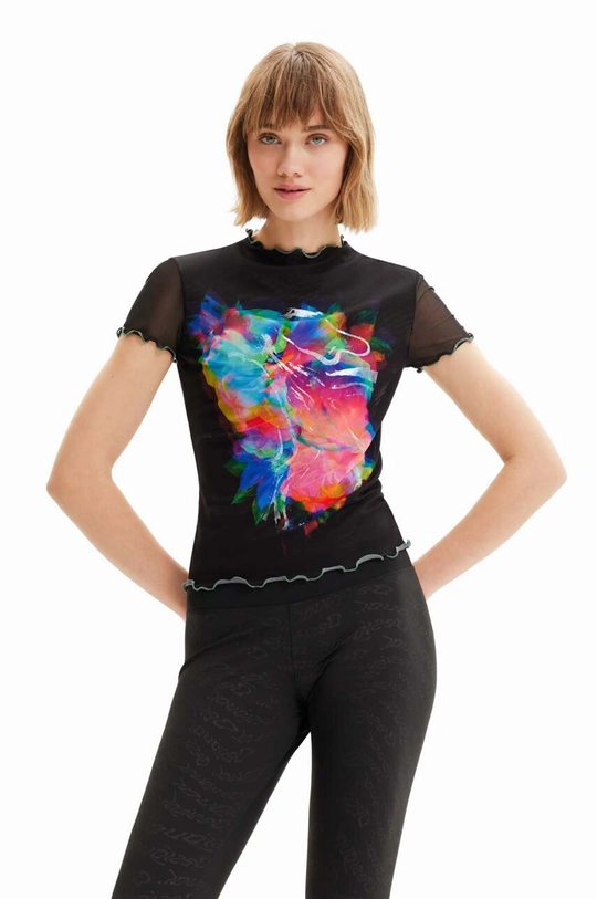 czarny Desigual t-shirt Damski