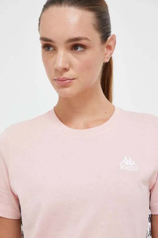 ροζ Βαμβακερό μπλουζάκι Kappa