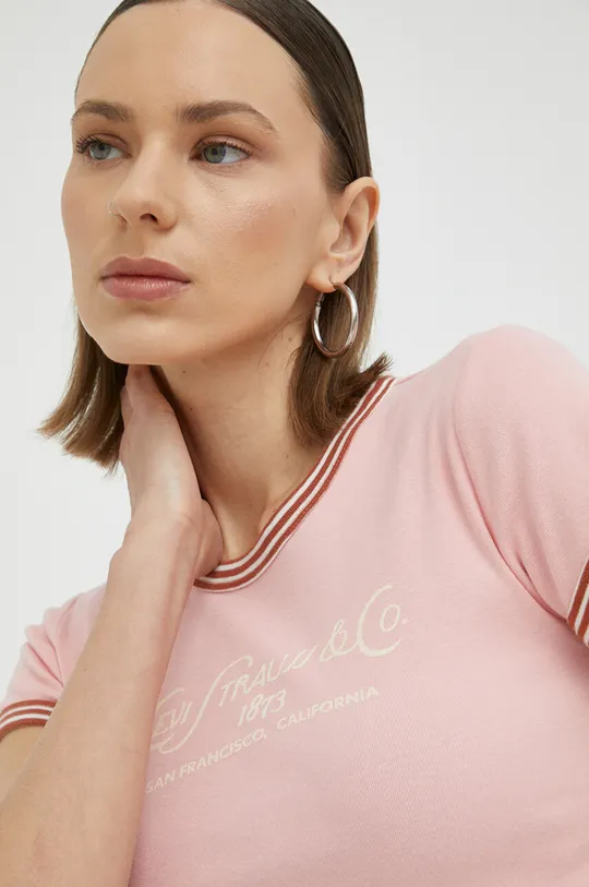 rosa Levi's t-shirt in cotone