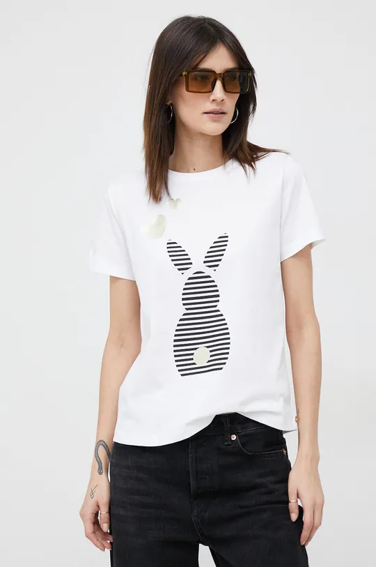 λευκό Βαμβακερό μπλουζάκι Pennyblack Γυναικεία