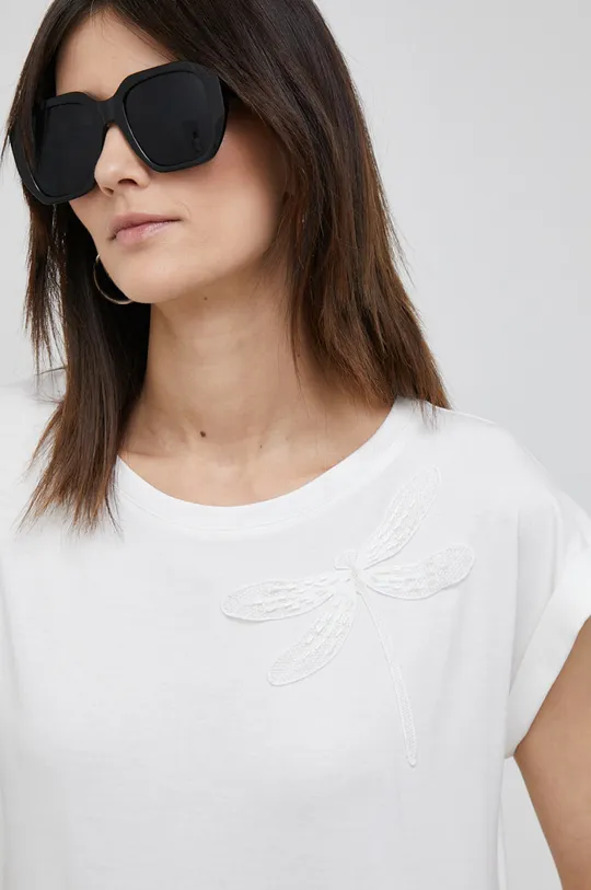 λευκό Βαμβακερό μπλουζάκι Pennyblack Orgoglio Γυναικεία