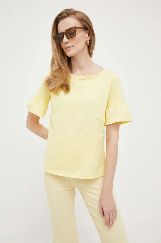 κίτρινο Βαμβακερό μπλουζάκι Pennyblack Γυναικεία