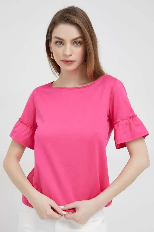 ροζ Βαμβακερό μπλουζάκι Pennyblack Γυναικεία