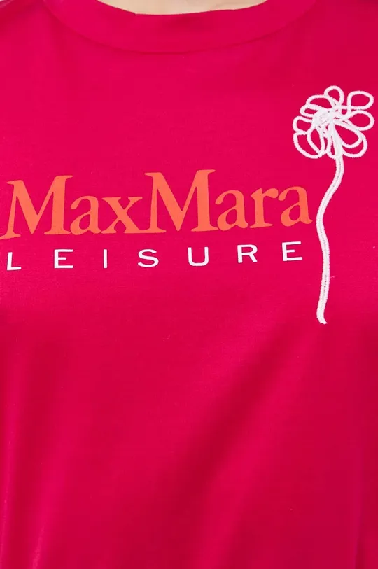 Bombažna kratka majica Max Mara Leisure Ženski