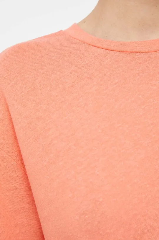 Μπλουζάκι με λινό μείγμα United Colors of Benetton Γυναικεία