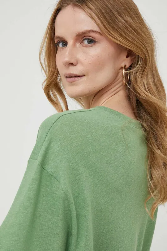 πράσινο Μπλουζάκι με λινό μείγμα United Colors of Benetton