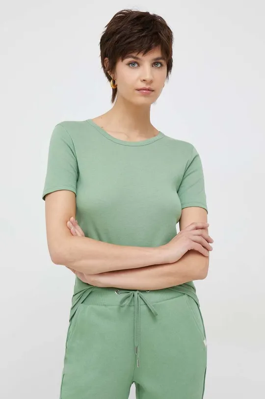 zelená Bavlnené tričko United Colors of Benetton Dámsky