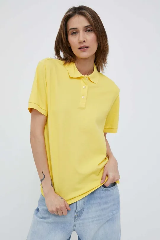 United Colors of Benetton t-shirt żółty