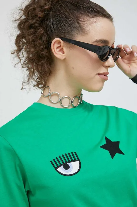 πράσινο Βαμβακερό μπλουζάκι Chiara Ferragni