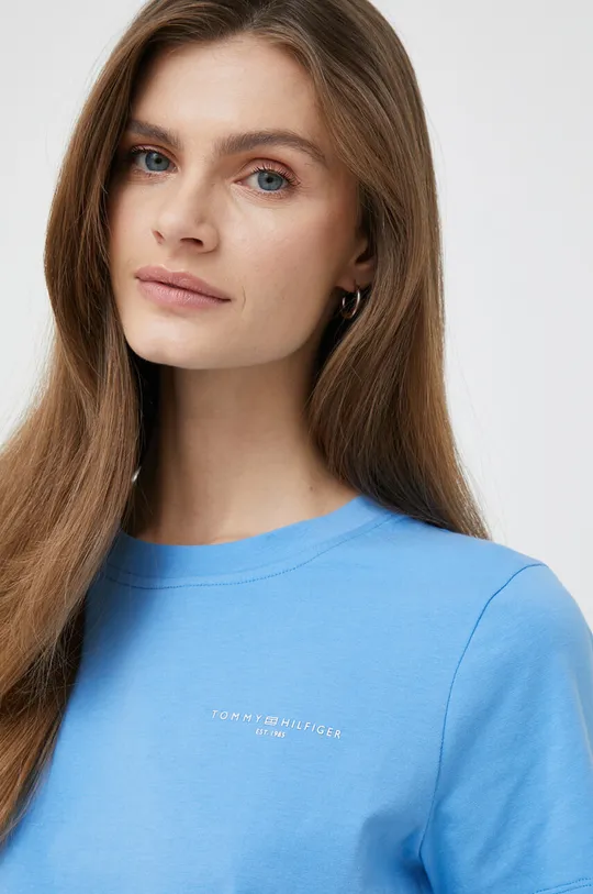 niebieski Tommy Hilfiger t-shirt Damski