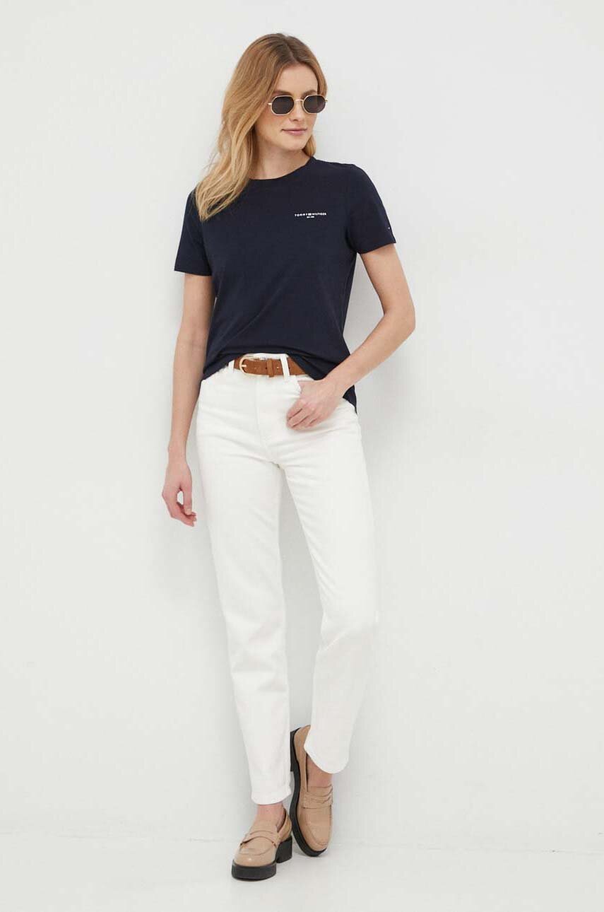Футболка Tommy Hilfiger жіночий колір синій | ANSWEAR.ua
