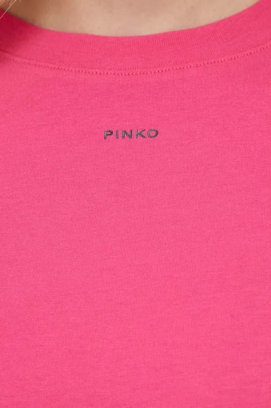 Pinko t-shirt bawełniany 100373.A0KP różowy